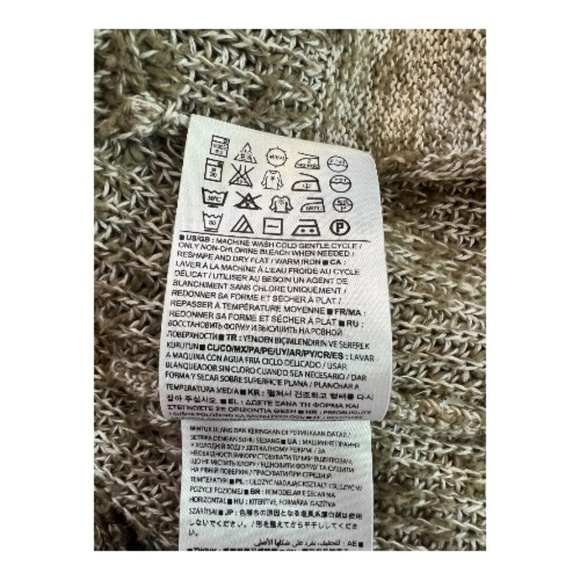 🧥 EUC BANANA REPUBLIC Women’s Olive Heather Drapey Pocket Long Cardigan | Size - Picture 8 of 9